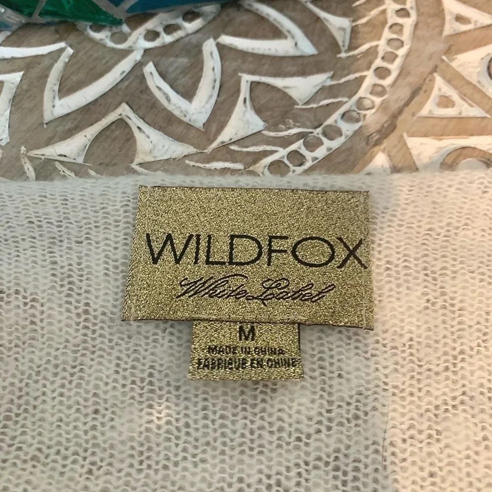 Wildfox White Sweater with Gold Lettering - Picture 2 of 5
